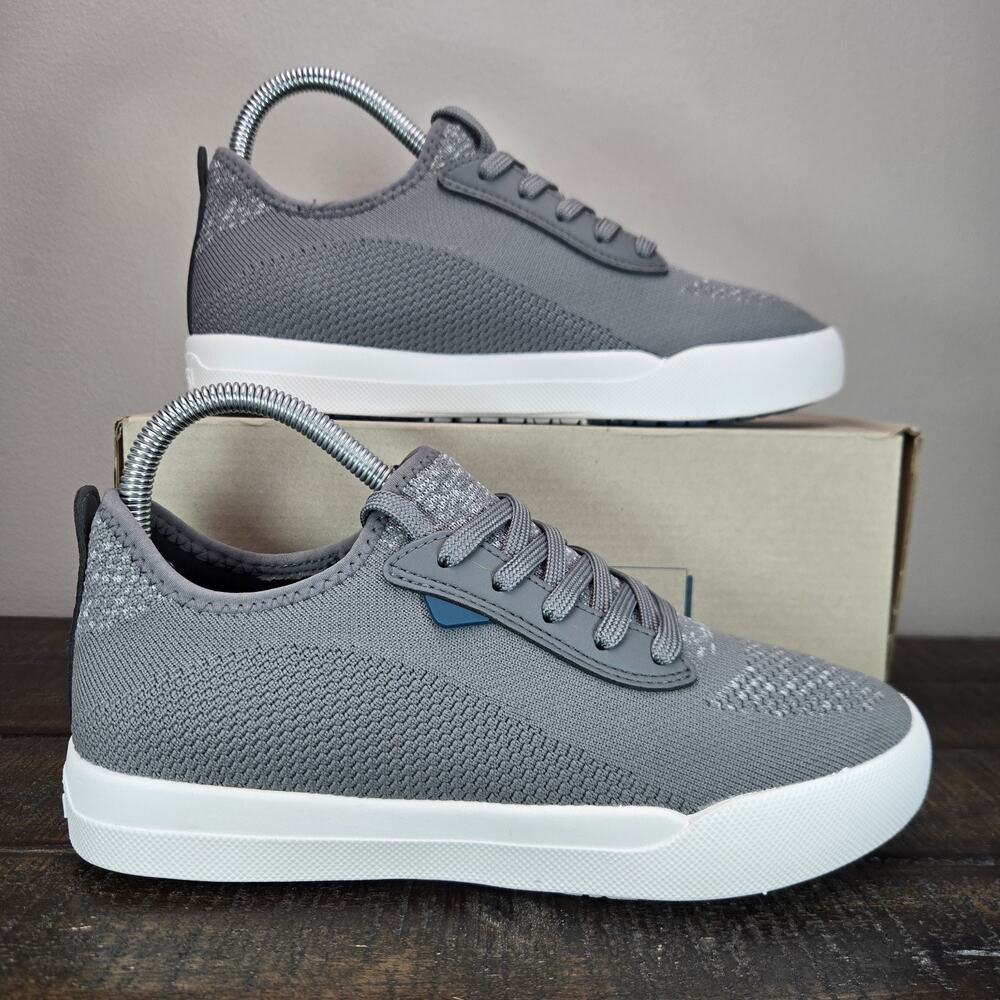Vessi Weekend 1.5 Sneaker Mens Size 6 Waterproof Shoes Concrete Grey White